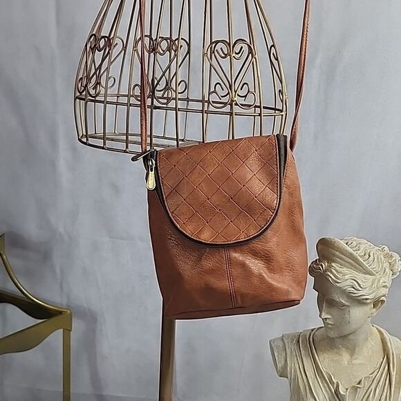 Crossbody Bag with Double zippered 'u' flap - Picture 1 of 13
